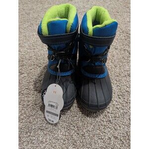 Toddler Snow Boots Wonder Nation Size 11 NWT Blue Black Warm Temperature Rated